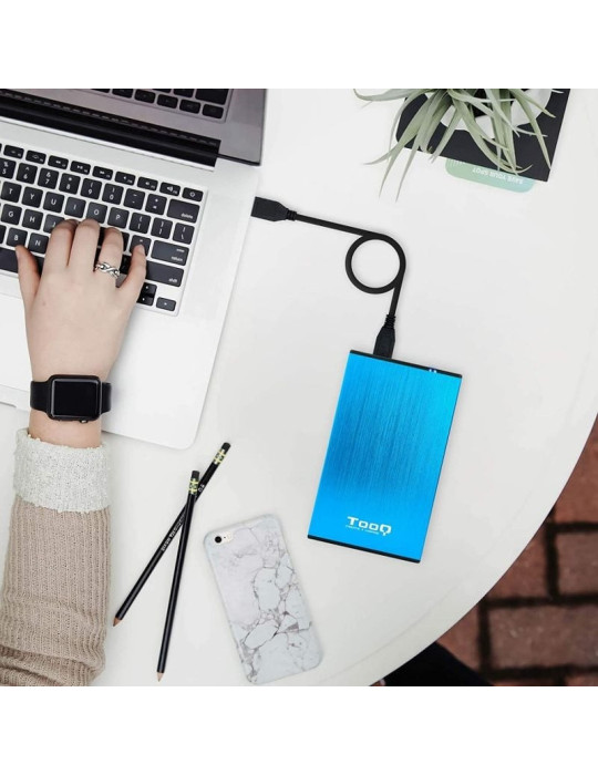 Caja Externa para Disco Duro de 2.5" TooQ TQE-2527BL/ USB 3.1