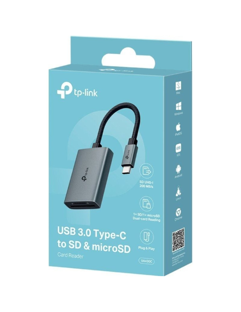 Lector de Tarjetas Externo TP-Link UA430C/ USB Tipo-C