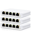 Switch Gestionado Ubiquiti USW-Flex Mini 5 Puertos/ RJ45 10/100/1000 PoE/ Pack 3 uds