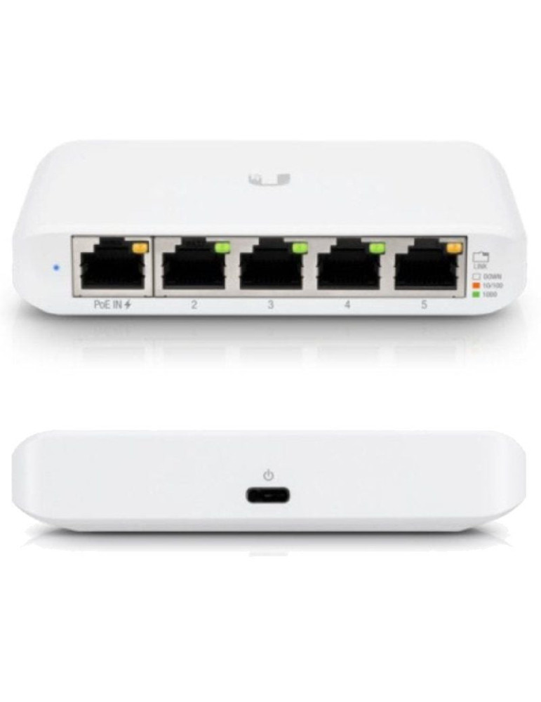 Switch Gestionado Ubiquiti USW-Flex Mini 5 Puertos/ RJ45 10/100/1000 PoE/ Pack 3 uds