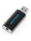 Tarjeta de Sonido Vention VAB-S15-B/ USB Macho - Jack 3.5 Hembra