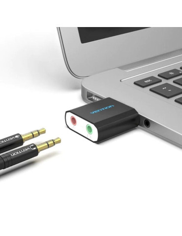 Tarjeta de Sonido Vention VAB-S17-B/ 2.1/ Negro 2
