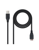 Cable USB 3.0 Nanocable 10.01.1101-BK/ USB Macho - MicroUSB Macho/ 1m/ Negro