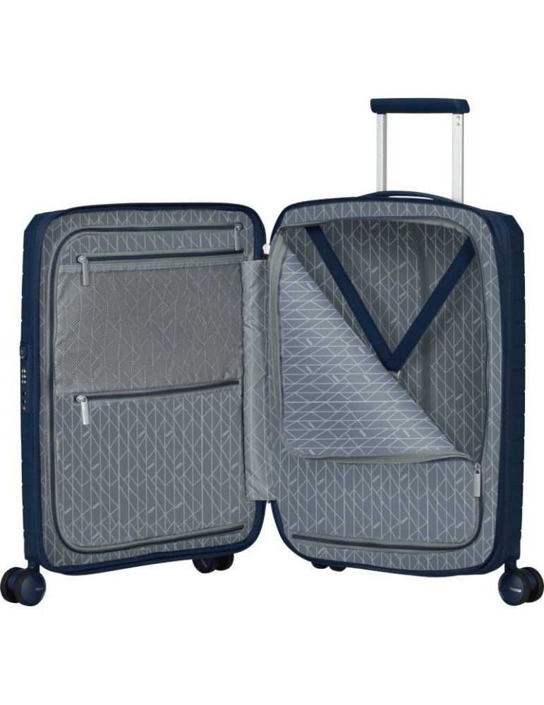 Maleta de Cabina American Tourister FastForward Spinner Expansible 55cm/ 55x40x23cm/ 4 Ruedas/ Azul Marino