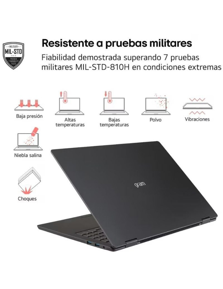 Portátil LG Gram 15Z80T-G.AU88B Ryzen AI 7-350/ 32GB/ 1TB SSD/ 15.6"/ Win11