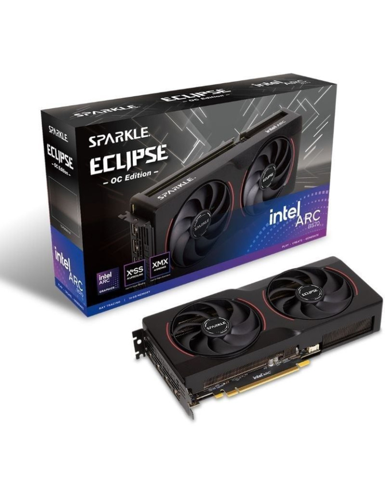 Tarjeta Gráfica Sparkle Intel Arc B570 Eclipse OC Edition/ 10GB GDDR6