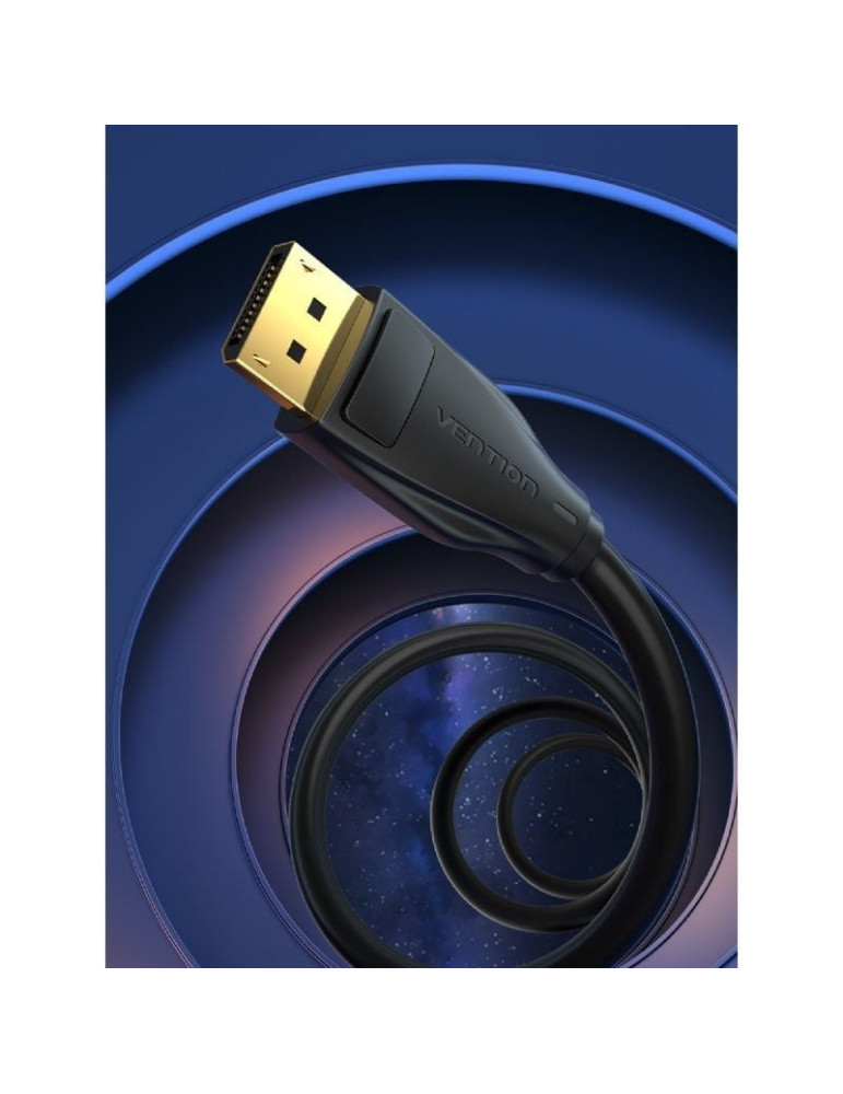 Cable Displayport 1.4 8K Vention HCDBI/ Displayport Macho - Displayport Macho/ 3m/ Negro