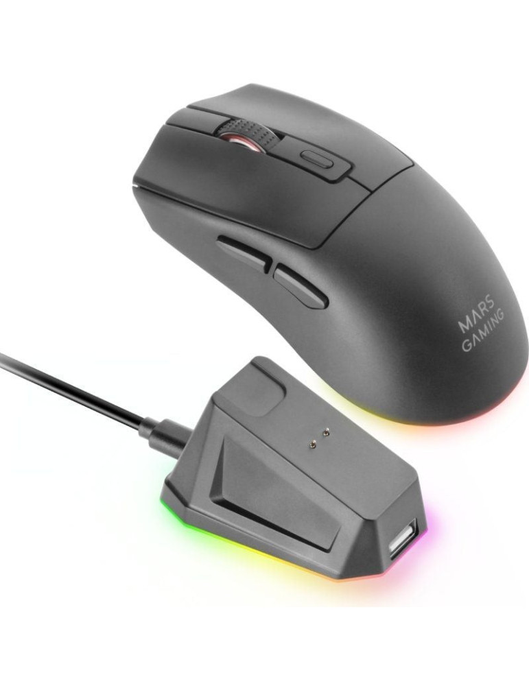 Ratón Gaming Inalámbrico Mars Gaming MM-T3/ Batería recargable/ Hasta 14400 DPI