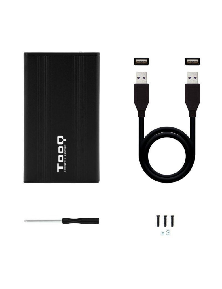 Caja Externa para Disco Duro de 2.5" TooQ TQE-2510B/ USB 2.0