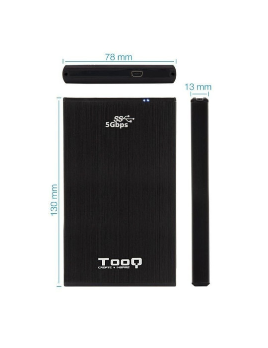 Caja Externa para Disco Duro de 2.5" TooQ TQE-2522B/ USB 3.1