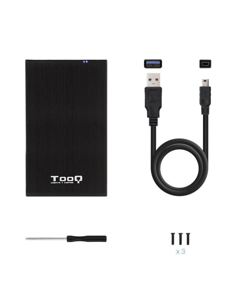 Caja Externa para Disco Duro de 2.5" TooQ TQE-2522B/ USB 3.1