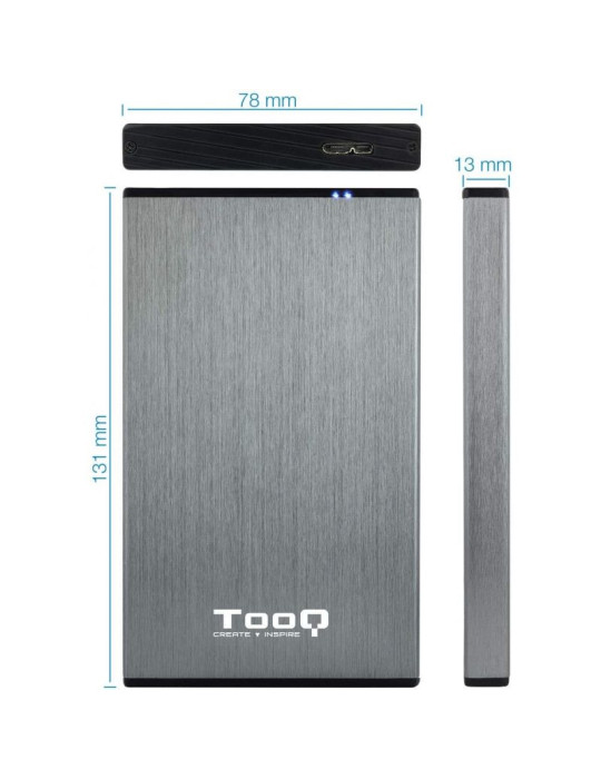 Caja Externa para Disco Duro de 2.5" TooQ TQE-2527G/ USB 3.1