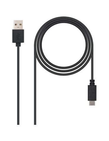 Cable USB 2.0 Tipo-C Nanocable 10.01.2100/ USB Tipo-C Macho - USB Macho/ 480Mbps/ 50cm/ Negro 2