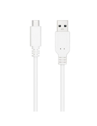 Cable USB 2.0 Nanocable 10.01.2101-W/ USB Tipo-C Macho - USB Macho/ 480Mbps/ 1m/ Blanco 2