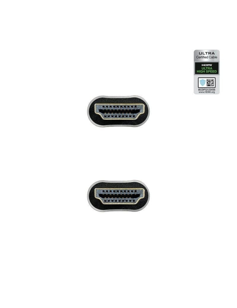 Cable HDMI 2.1 8K Nanocable 10.15.8102/ HDMI Macho - HDMI Macho/ 2m/ Certificado/ Negro
