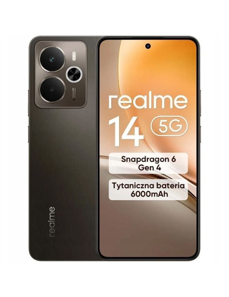 Smartphone Realme 14 8GB/ 256GB/ 6.74"/ 5G/ Marrón Titanio