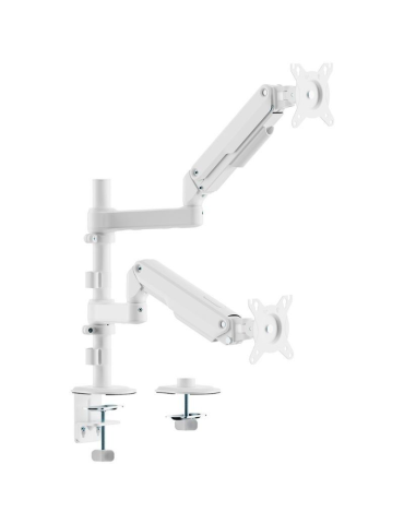 Soporte de Mesa con Contrapeso para 2 Monitores Aisens DT32TSR-441/ Giratorio/ Inclinable/ hasta 9kg