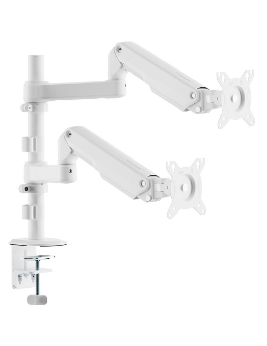 Soporte de Mesa con Contrapeso para 2 Monitores Aisens DT32TSR-441/ Giratorio/ Inclinable/ hasta 9kg