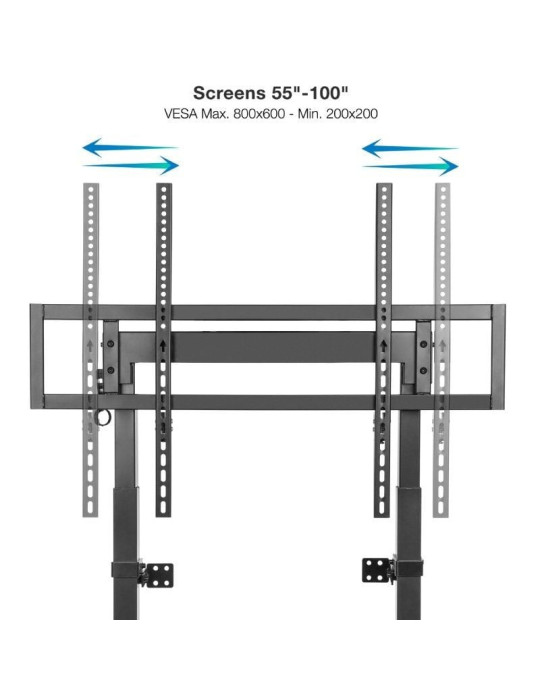 Soporte de Pared Fijo/ Suelo TooQ HIPERIÓN FS2280M-B para TV de 55-100"/ hasta 120kg