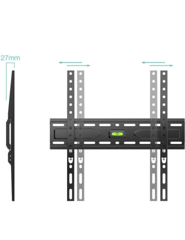 Soporte de Pared Fijo TooQ LP1030F-B para TV de 32-75"/ hasta 45kg 2