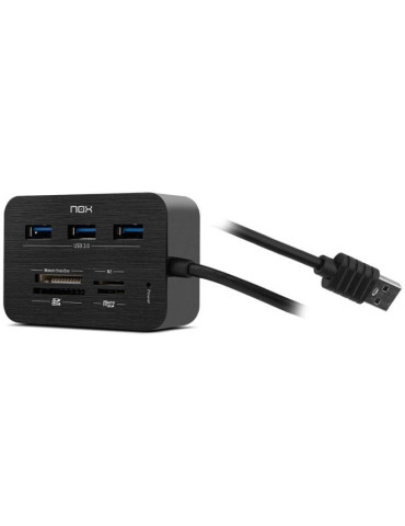 Hub USB 3.0 Nox Reader One/ 3xUSB/ 1x Lector de Tarjetas 2