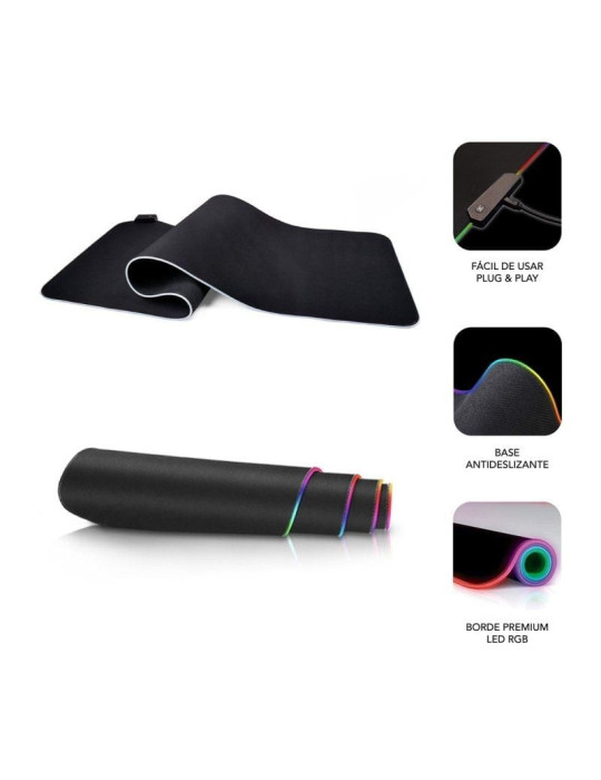 Alfombrilla Subblim MP-02RGB01 LED RGB XL/ 800 x 300 x 4 mm