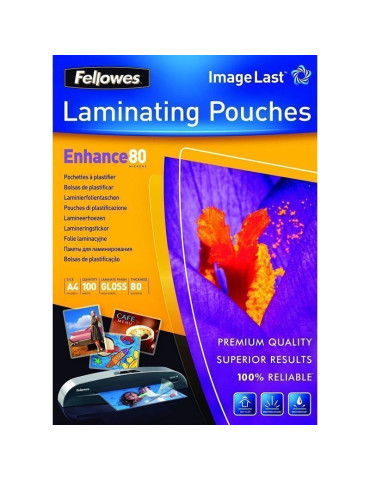Fundas para Plastificar Fellowes 5306114/ A4/ 80 Micras/ 100 unidades 2