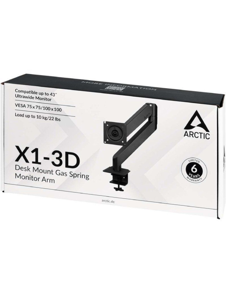 Soporte de Mesa para Monitor Arctic X1-3D/ Giratorio/ Inclinable/ hasta 15kg