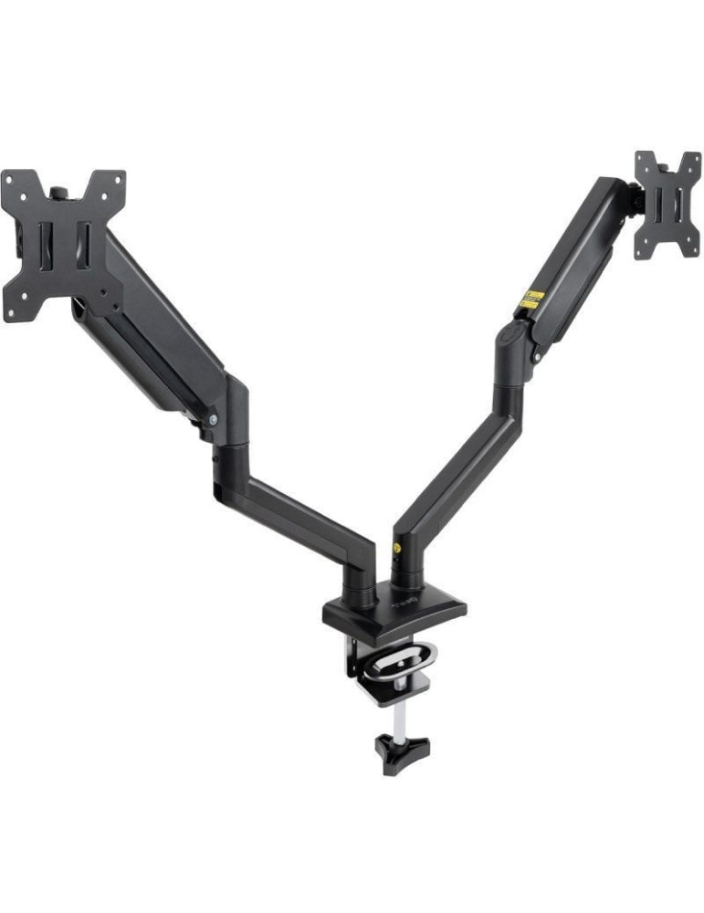 Soporte de Mesa para 2 Monitores TooQ DB1434TNR-B/ Giratorio/ Inclinable/ hasta 10kg