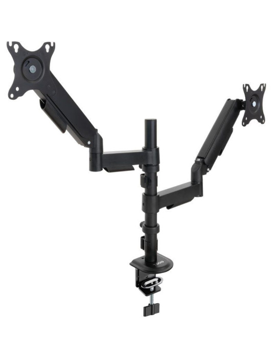 Soporte de Mesa para 2 Monitores TooQ DB1533TNR-B/ Giratorio/ Inclinable/ hasta 9kg