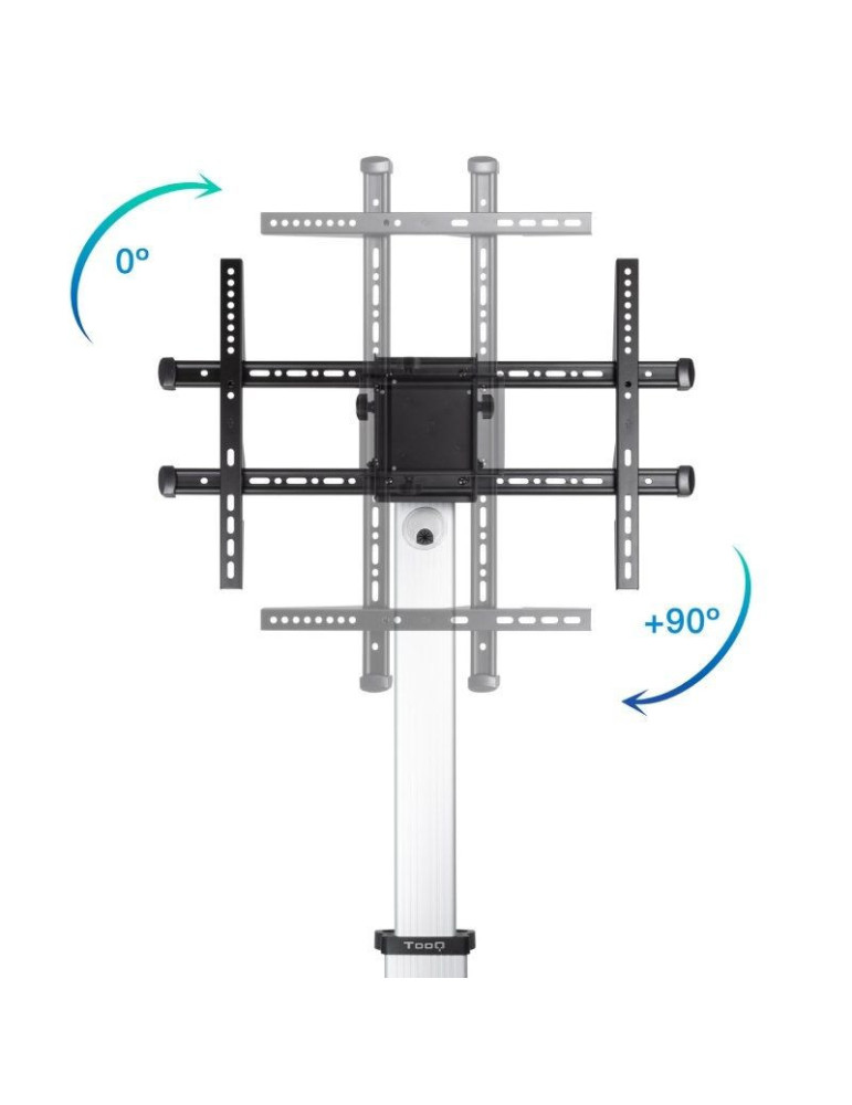 Soporte de Suelo Inclinable/ Ajustable con Ruedas TooQ FS1886M-B para TV de 37-86"/ hasta 50kg