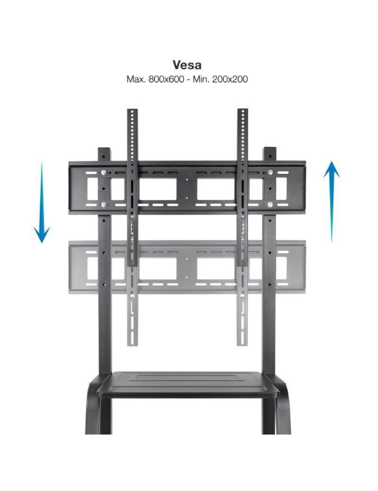 Soporte de Suelo Ajustable con Ruedas TooQ FS20101M-B para TV de 37-100"/ hasta 150kg