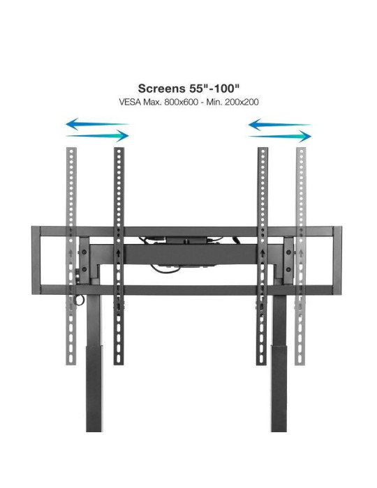 Soporte de Suelo Eléctrico con Ruedas TooQ FSM02-B para TV 55-100"/ hasta 120kg