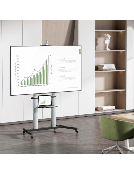 Soporte de Suelo con Ruedas Aisens FT100TE-259 para TV de 60-100"/ hasta 100kg