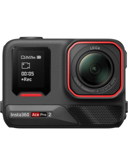 Cámara Digital Deportiva Insta360 Ace Pro 2 Pack de 2 Baterías/ 8K/ Ángulo de visión 180 / Negra