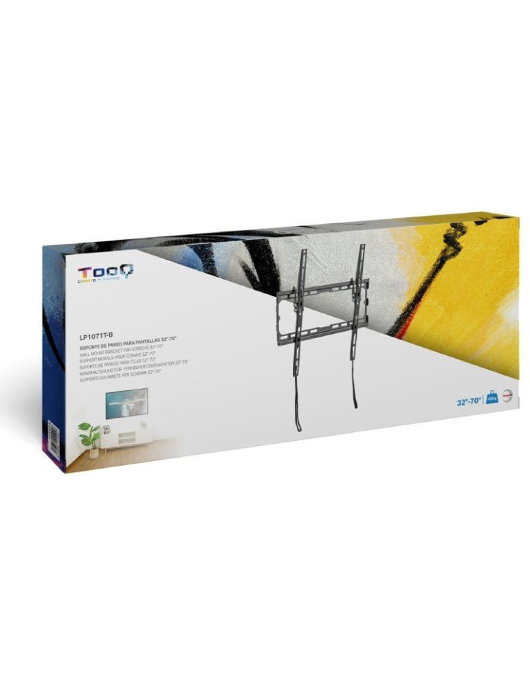 Soporte de Pared Fijo / Inclinable TooQ LP1071T-B para TV de 32-70"/ hasta 45kg