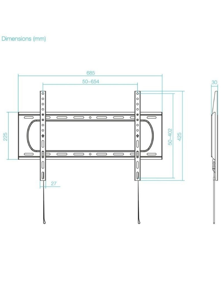 Soporte de Pared TooQ LP1084F-B para TV de 37-80"/ hasta 80kg