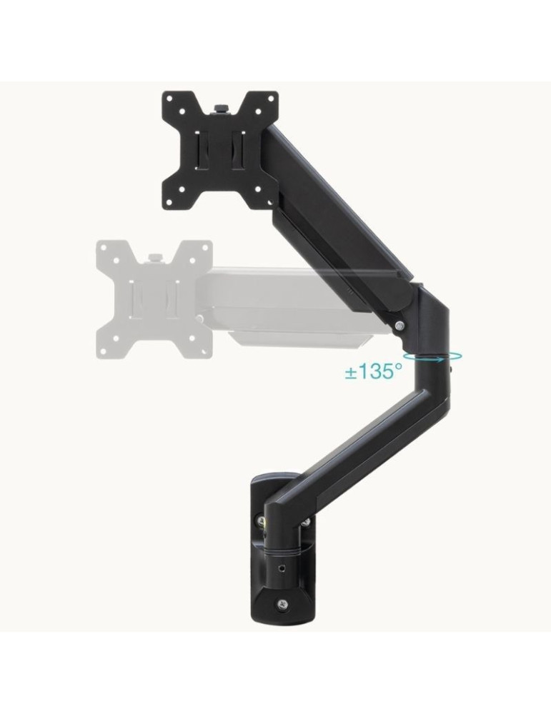 Soporte de Pared para Monitor TooQ LP1334TNR-B/ Giratorio/ Inclinable/ Rotatorio/ hasta 10kg