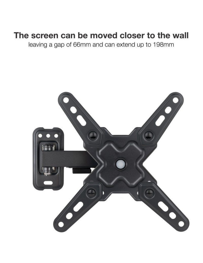 Soporte de Pared Extensible/ Giratorio/ Inclinable TooQ LP1343TN-B para TV de 13-43"/ hasta 20kg