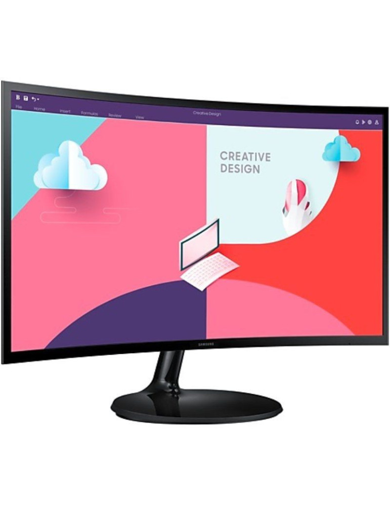 Monitor Profesional Curvo Samsung Essential Monitor S36C S27C364EAU/ 27"/ Full HD/ Negro