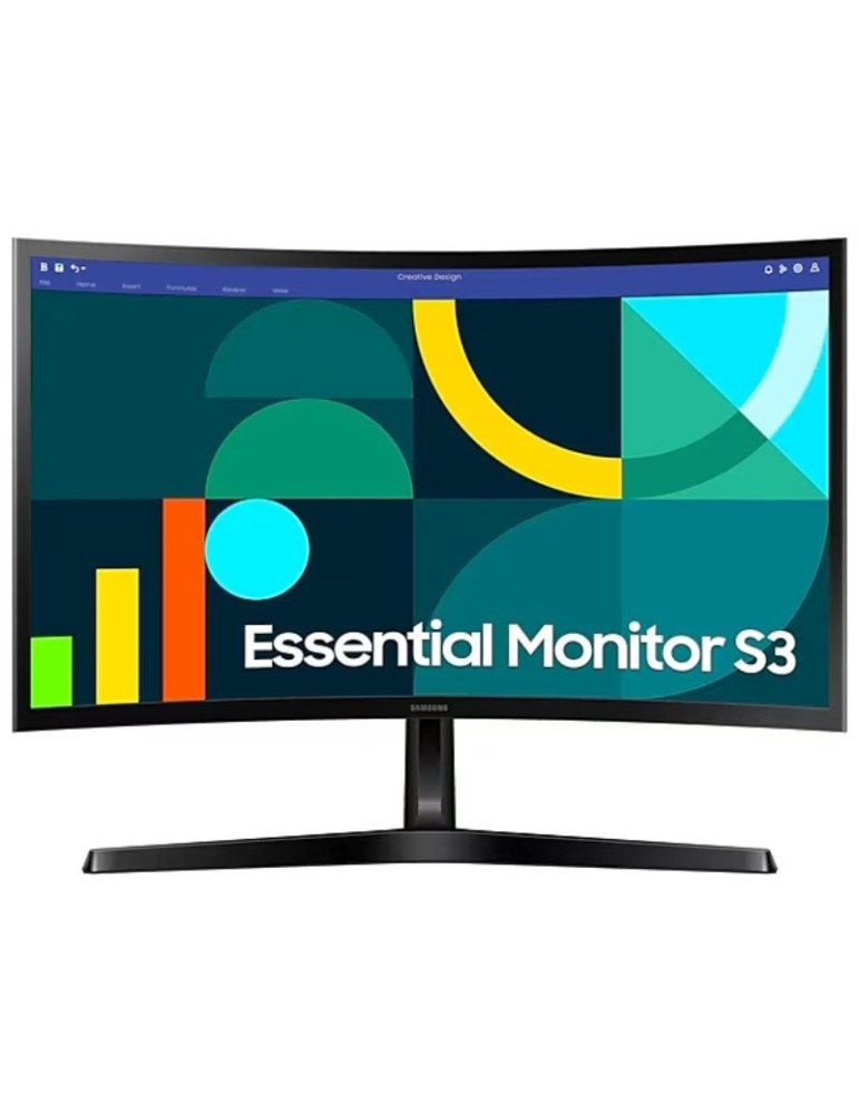 Monitor Curvo Samsung Essential Monitor S3 S27D366GAU/ 27"/ Full HD/ Negro