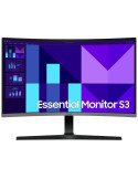 Monitor Profesional Curvo Samsung Essential S3 S39GD S27D392GAU 27"/ Full HD/ Negro y Plata