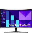 Monitor Profesional Curvo Samsung Essential S3 S39GD S32D396GAU 32"/ Full HD/ Multimedia/ Negro y Plata