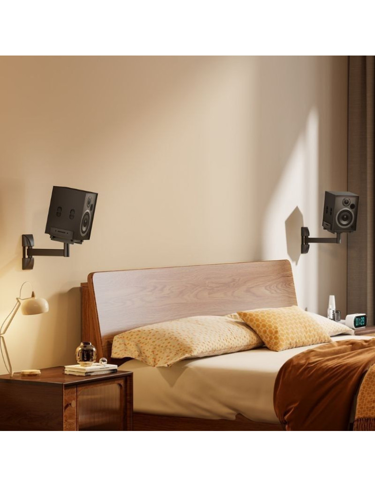 Soporte de Pared Giratorio/ Inclinable Aisens SPK05U-421 para Altavoces/ hasta 25kg