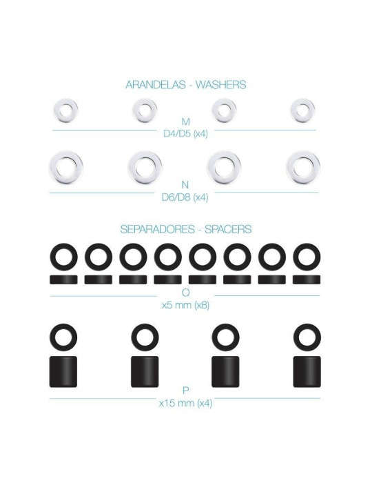 Kit de Montaje Universal TooQ SSK4820 para pantallas con Tornillería