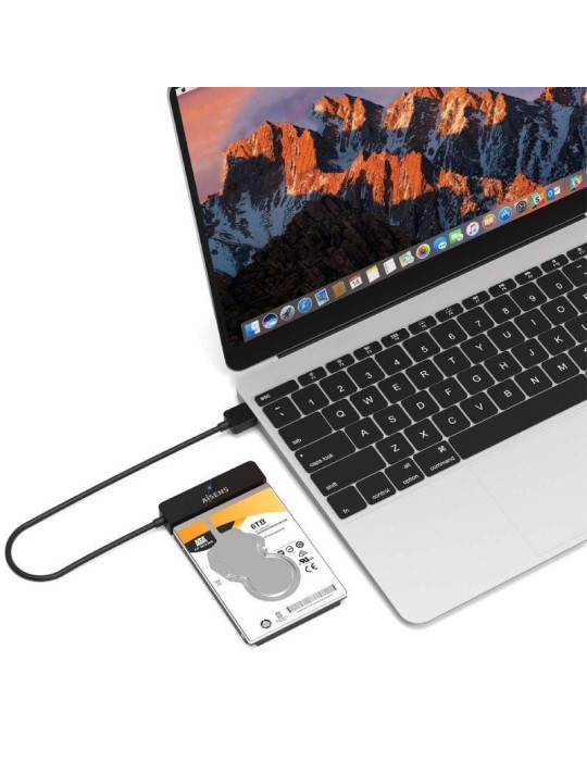 Adaptador para Discos Duros 2.5" Aisens ASE-25A03B/ USB Macho - SATA