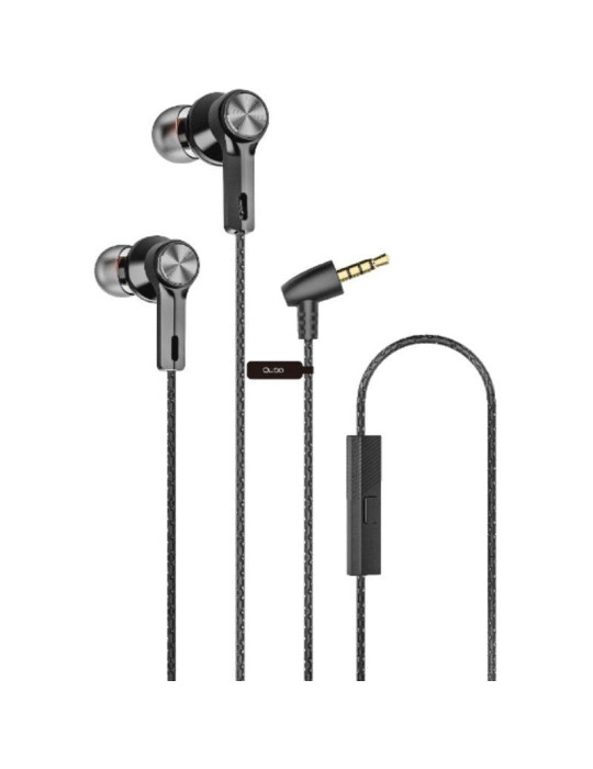 Auriculares Intrauditivos Qubo EB-100/ con Micrófono/ Jack 3.5/ Grises
