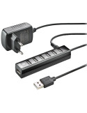 Hub USB 2.0 con Alimentación Externa NGS IHUB7 Tiny/ 7xUSB