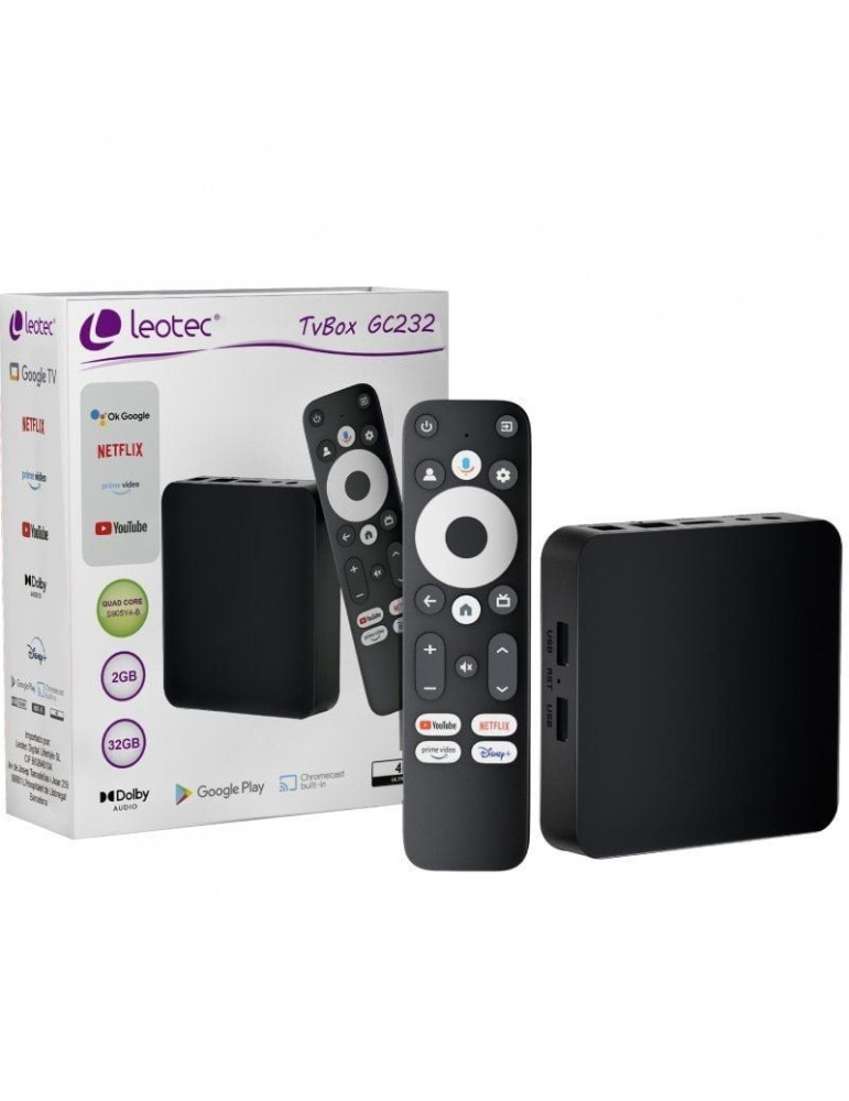 Android TV Leotec TvBox 4K GC232/ 32GB