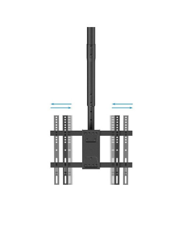 Soporte de Techo Giratorio/ Inclinable/ Nivelable TooQ LPCE1175TSLI-B para TV de 32-75"/ hasta 60kg 2